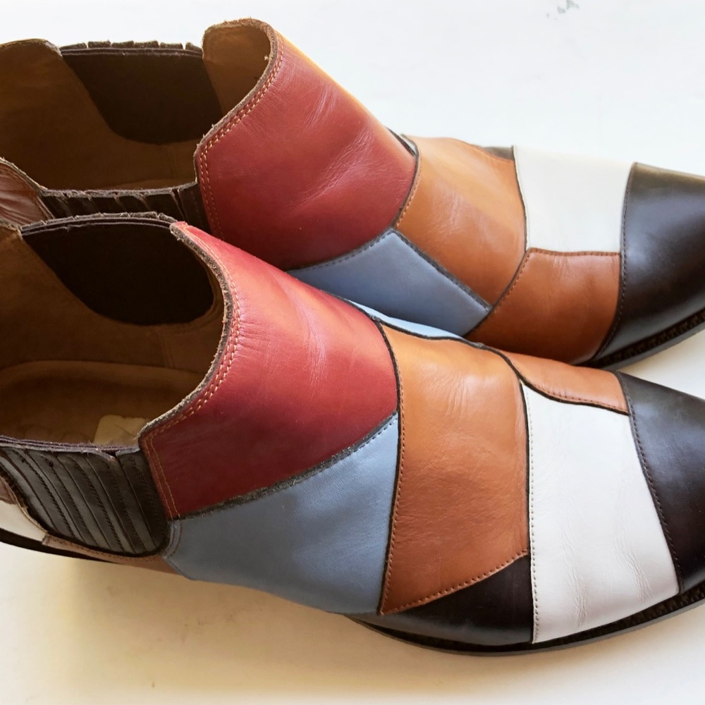 Coach Leather Patchwork Multicolor Boots - image 4